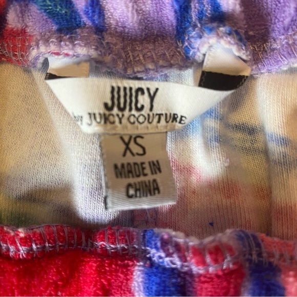 Juicy Couture NWT Terry Cloth Multi Color Swirl Shorts XS - Picture 4 of 8